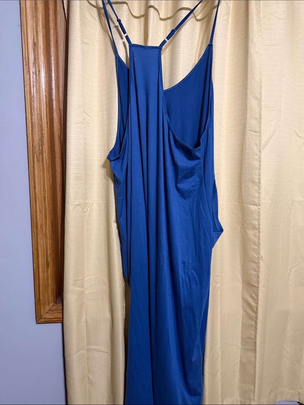 Women's Blue Strappy Jumpsuit - Picture 3 of 3